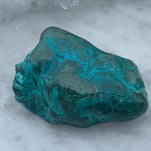 MALACHITE AND CHRYSOCOLLA POLISHED 5 INCH HEALING STONES - Picture 10 of 12